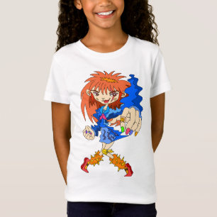 T-Shirt Fille rétro cyberpunk.
