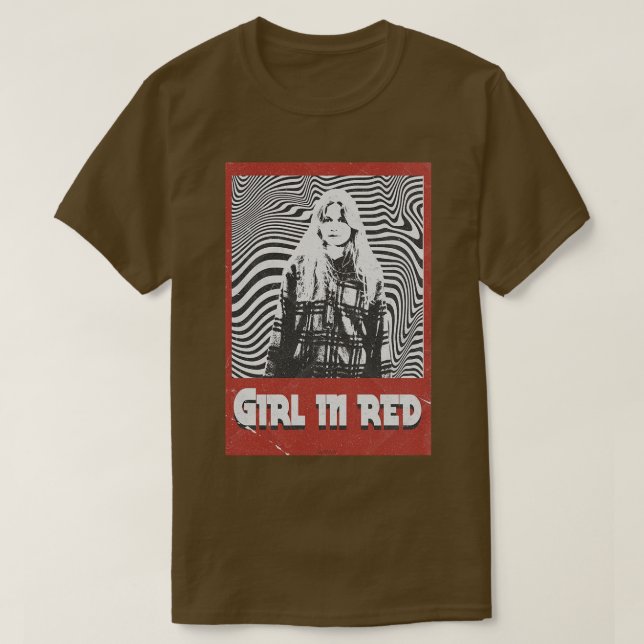 T-shirt Fille rétro en rouge (Design devant)