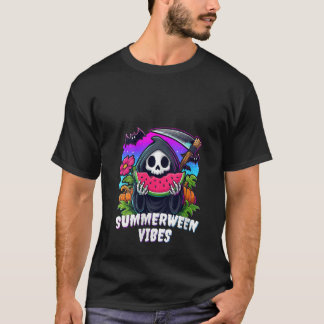 T-shirt Fille Rétro Ghost Summerween Vibes Watermelon Spo