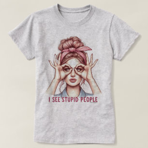 T-shirt Fille Rétro Impertinente – Je vois des gen