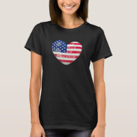Fille Révolution Américaine DAR Fierté USA cœur