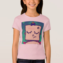 T-shirt fille robot mignonne