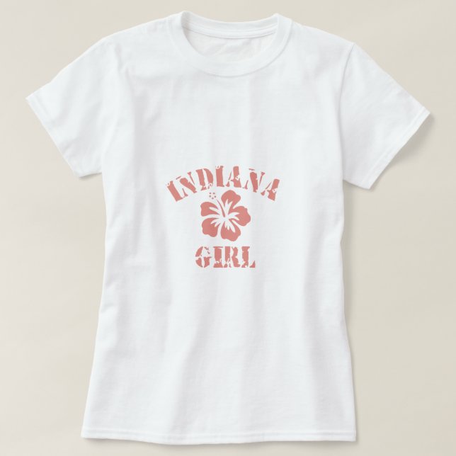 T-shirt Fille rose de l'Indiana (Design devant)