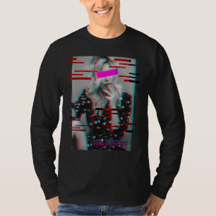 T-shirt Fille sans chauffage Glitch antisocial Style esthé