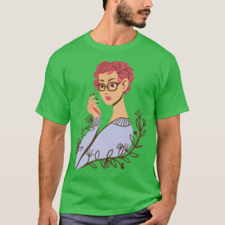 T-shirt Fille sauvage Florale Femme avec Fleurs Redhead 1
