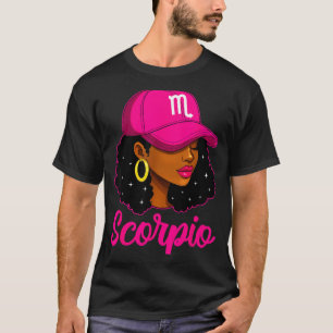 T-shirt Fille Scorpion Casquette Rose Zodiaque Anniversair