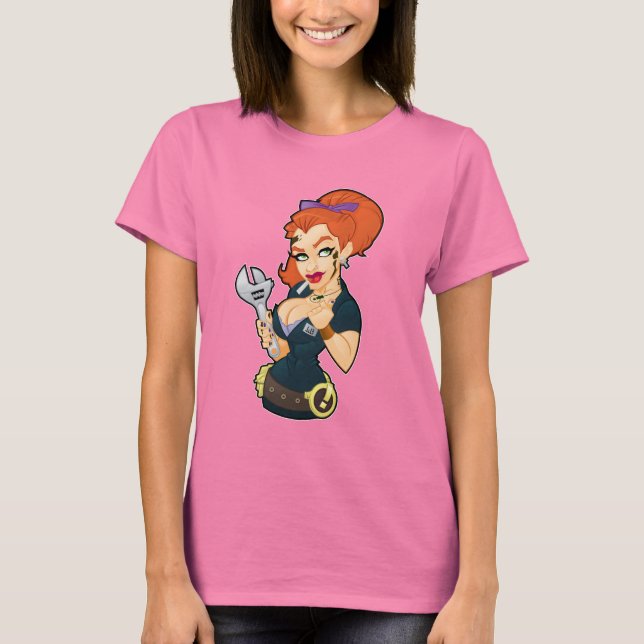 T-shirt fille singe graisse foncé (Devant)