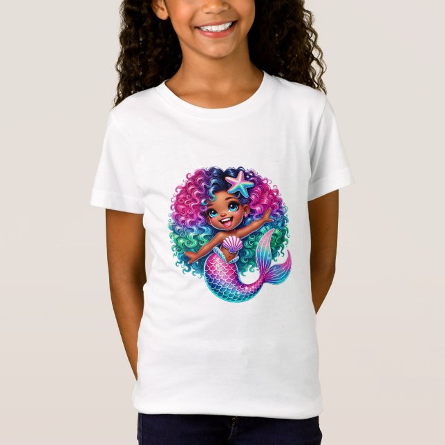 T-shirt fille sirène (Devant)