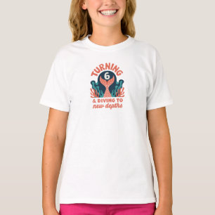 T-shirt Fille Sirène Anniversaire - 6 ans et thème de la m
