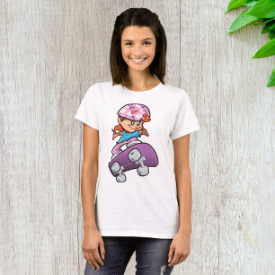 T-shirt Fille Skateboarder
