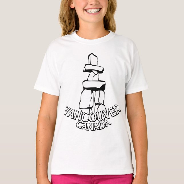 T-shirt fille Souvenir de Vancouver Landmark Art T (Devant)