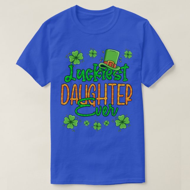 T-shirt Fille St Patrick Day Fille la plus chanceuse Fille (Design devant)