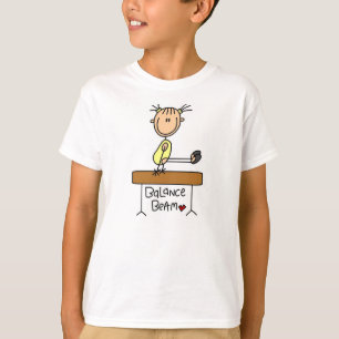 T-shirt Fille sur le faisceau d'équilibre