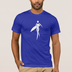 T-shirt Fille surfante bleue