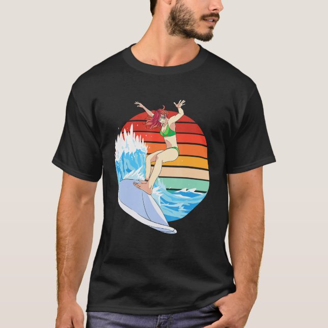 T-shirt Fille Surfers Femme Surf Waves Female Surf Boa (Devant)