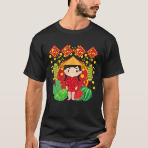 T-shirt Fille Tan Tai Tan Loc   Signification du Nouvel An