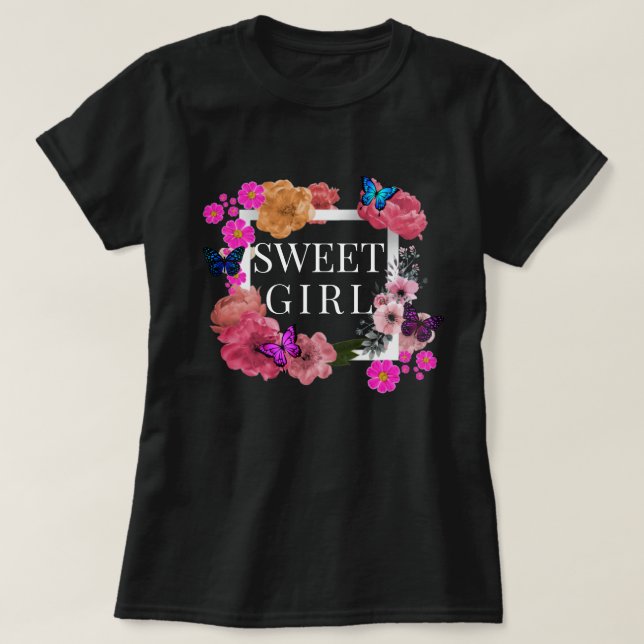 T-shirt fille tendance Sweet (Design devant)