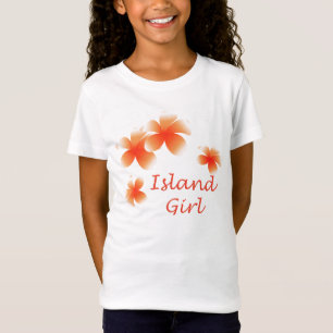 T-Shirt Fille tropicale de l'île d'Hawaï Luau