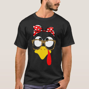 T-shirt Fille Turquie visage costume femmes Bon thanksgivi