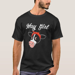 T-shirt Fille Vache Mignon Animal de Ferme Bétail Femmes