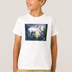 T-shirt fille victorienne avec cheval blanc