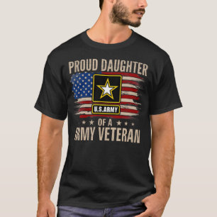 T-shirt Fille vintage D'Un Vétéran De L'Armée Avec Amer