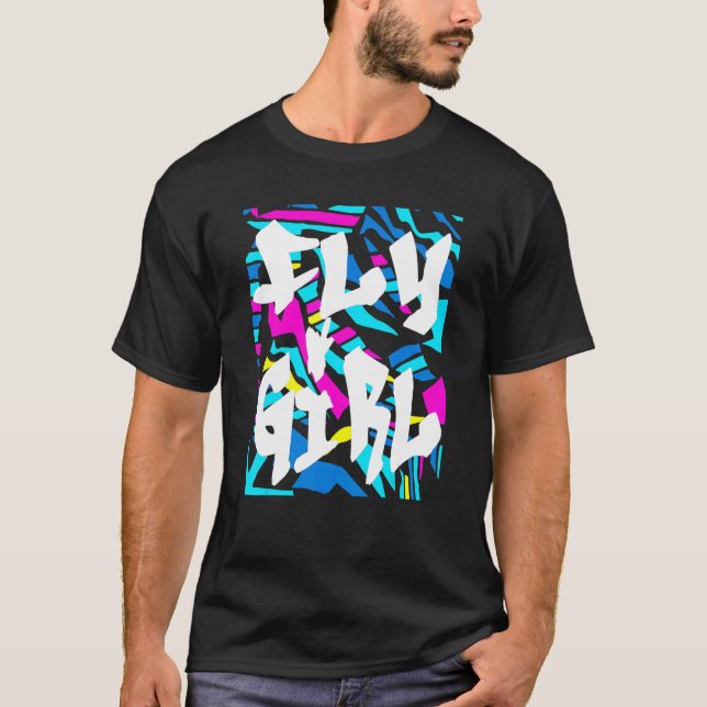 T-shirt Fille volante 80s 90s Retro Femmes filles 1 (Devant)