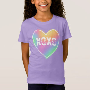 T-shirt fille XOXO Pastel Rainbow Heart Girls
