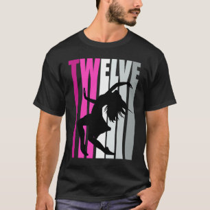 T-shirt Filles 12e Danse Anniversaire Danseur rose Queen E
