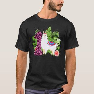 T-shirt Filles 1er anniversaire Lama Alapaca 1 an Safari