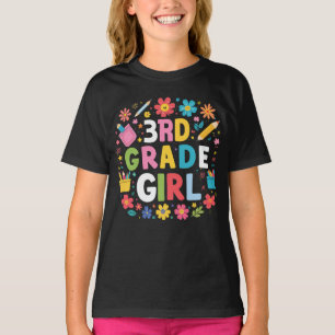 T-shirt Filles 3e année Fille Première année Retour à l'éc