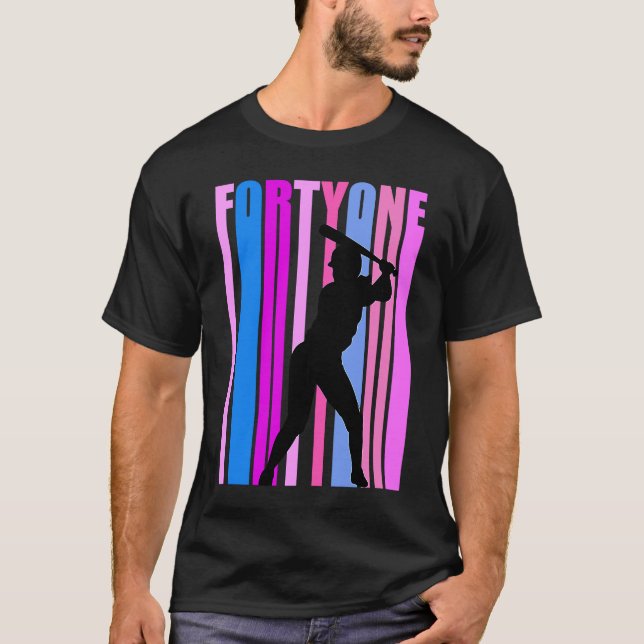 T-shirt Filles 41ème Baseball Anniversaire Softball Sports (Devant)
