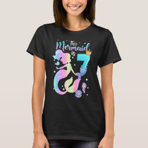 T-shirt Filles 7e anniversaire Cette Sirène A 7 Ans Cos