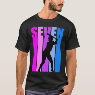 T-shirt Filles 7e Baseball Anniversaire Pink Softball Spor