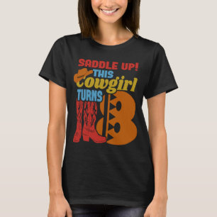 T-shirt Filles 8 ans Anniversaire Fête Cette Cowgirl Tourn