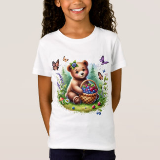T-Shirt Filles amatrices d'ours de campagne mignonnes