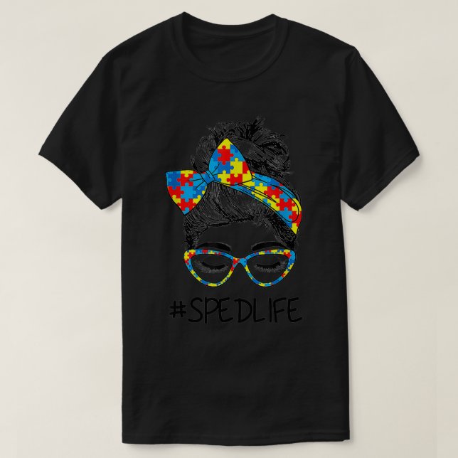 T-shirt Filles Amusantes Éducation Spéciale Autisme Enseig (Design devant)