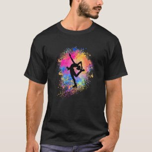 T-shirt Filles arc-en-ciel Ice Dancing Silhouette Femme Fi