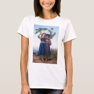 T-shirt Filles avec la Branche Cerise, Bouguereau