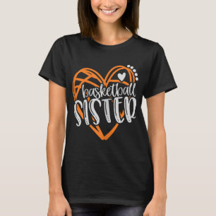 T-shirt Filles Basket Basket Soeur Coeur désorganisé
