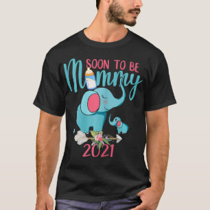 T-shirt Filles Bientôt Être Maman 2021 Mère Grossesse Mère
