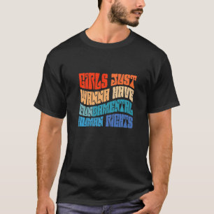 T-shirt Filles Boho Rétro Veulent Juste S'amuser Damental