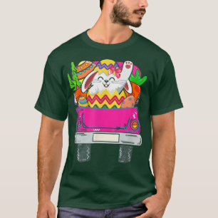 T-shirt Filles Camion de Pâques transportant des oeufs de
