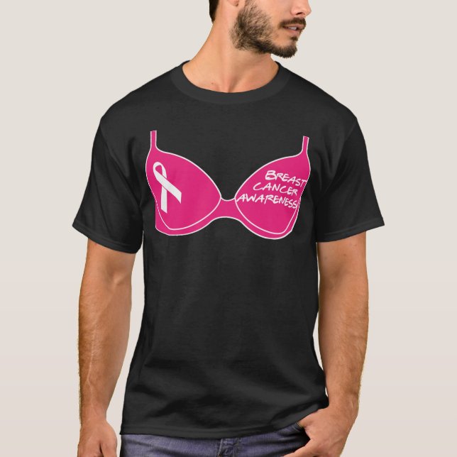 T-shirt Filles Cancer Rose Bra Femmes Soutien mammaire (Devant)