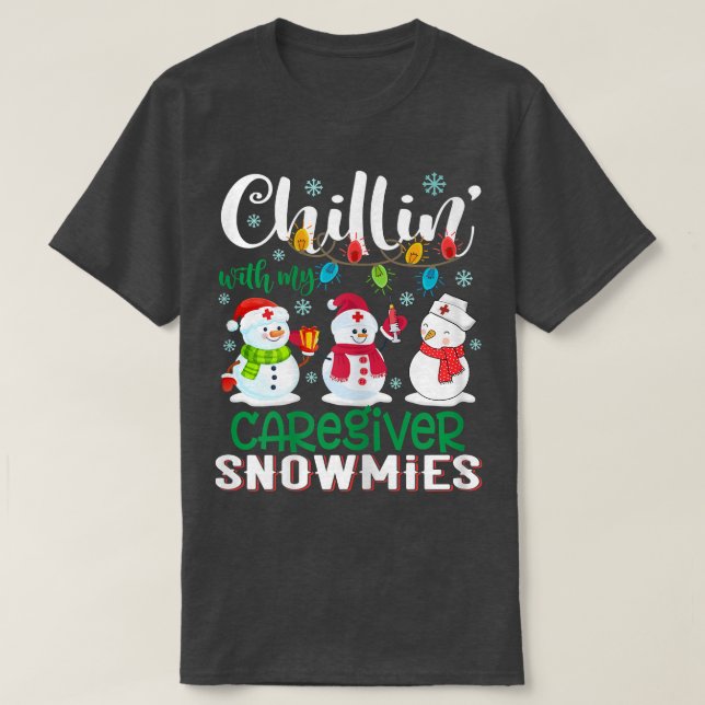 T-shirt Filles Chillin Avec Mon Amateur De Soirée Neige In (Design devant)