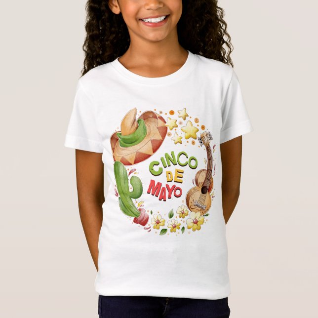 T-shirt Filles Cinco De Mayo (Devant)