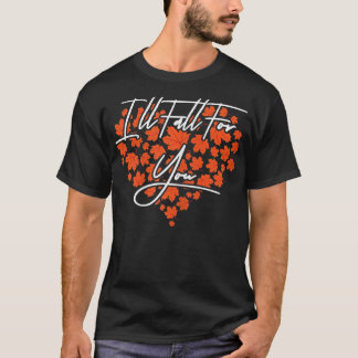 T-shirt Filles Coeur automne Feuilles automne saison autom