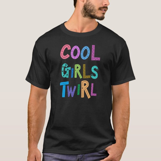 T-shirt Filles cool Twirl Acrobat acrobatique Gymna rythmi (Devant)