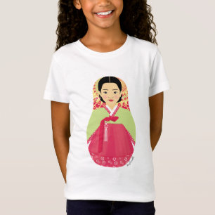 T-shirt filles coréennes Matryoshka