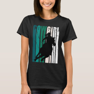 T-shirt Filles Cowgirl Joli Couleur Pays Petite-fille Vert